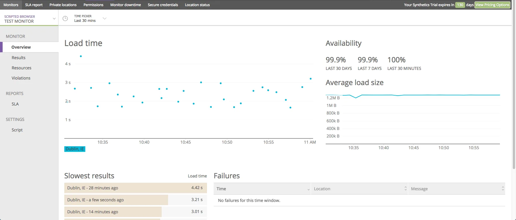 New Relic Synthetic Monitoring Tool