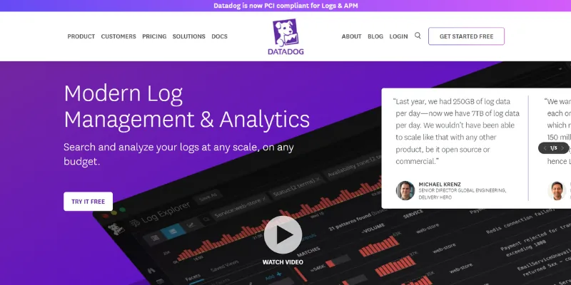 Datadog Log Management Tool