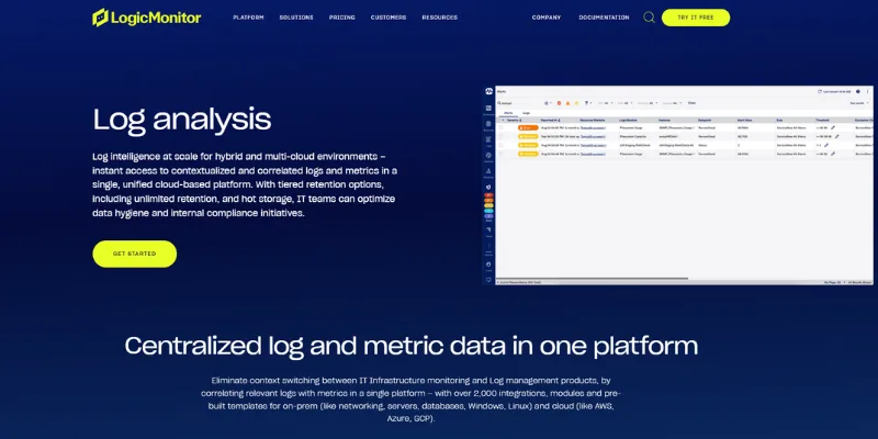 LogicMonitor Log Management Tool
