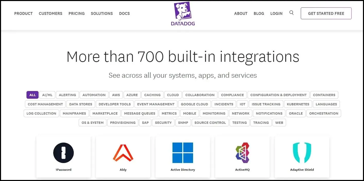 datadog-built-in-integrations