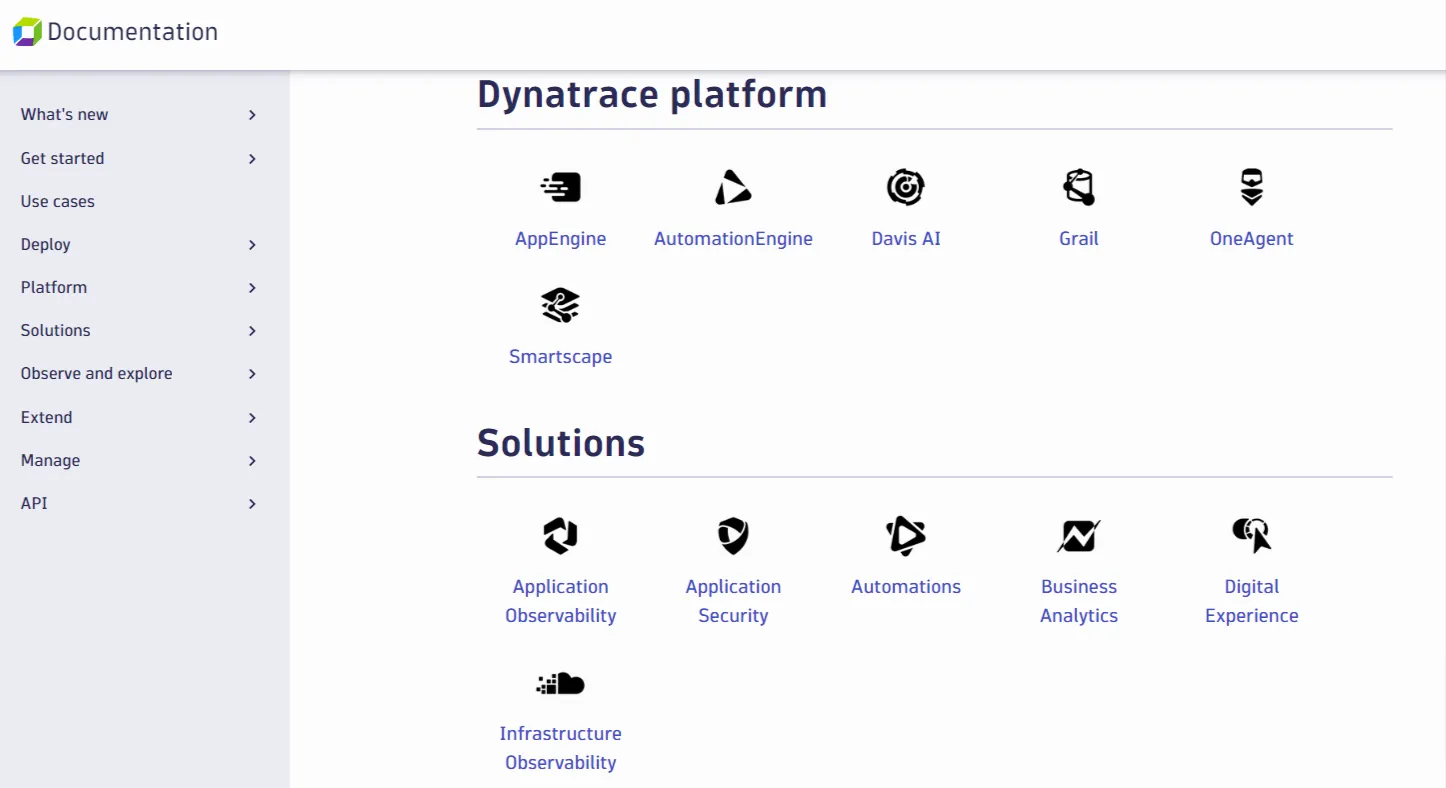 Dynatrace documentation