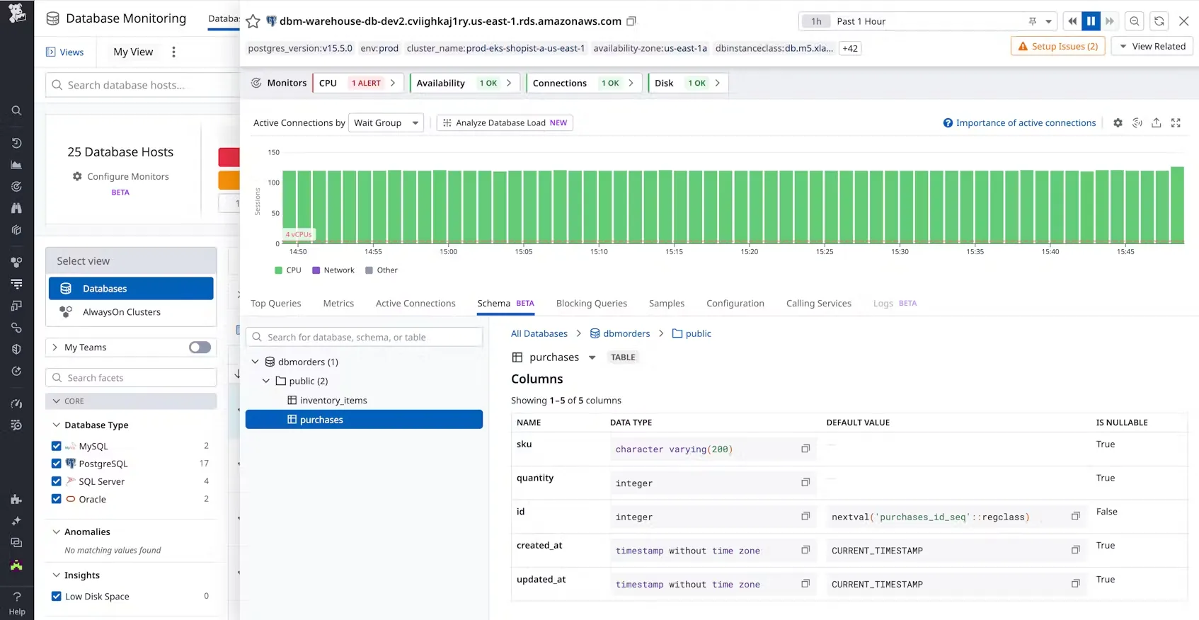Datadog PostgreSQL Monitoring