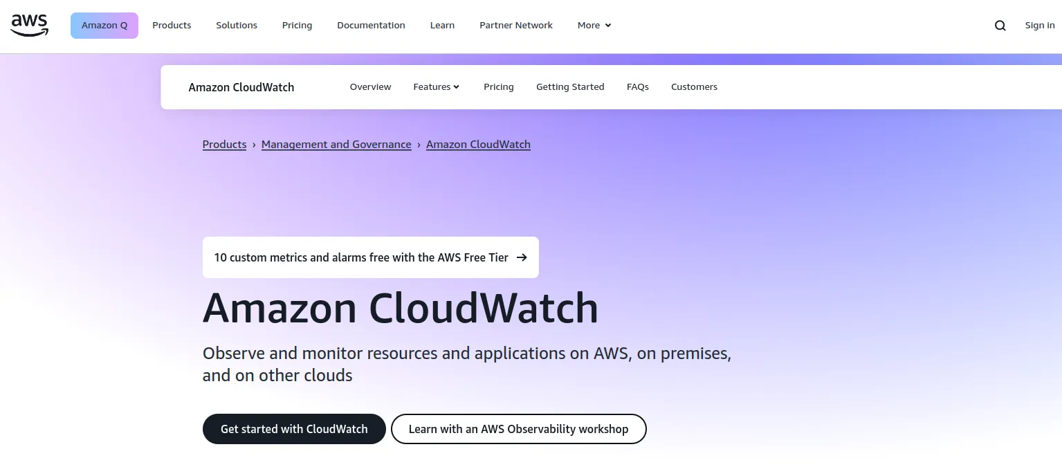 Amazon CloudWatch - A Lumigo Alternative